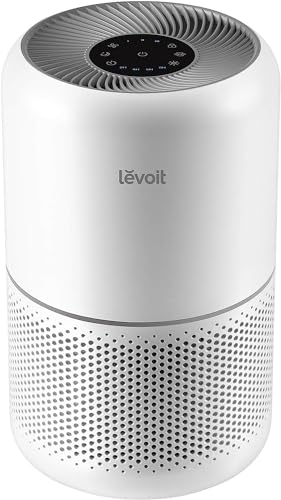LEVOIT Air Purifier for Home Allergies Pet Hair in Bedroom. Covers Up to 1073 ft² by 56W High Torque Motor. AHAM VERIFIDE. 3-in-1 Filter with HEPA Sleep Mode. Remove Dust Smoke Odor. Core300-P. White