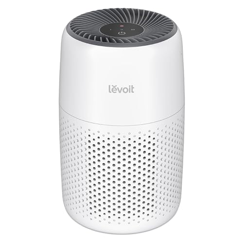 LEVOIT Air Purifiers for Bedroom Home Dorm. 3-in-1 Filter Cleaner with Fragrance Sponge for Better Sleep. Filters Smoke. Allergies. Pet Dander. Odor. Dust. Office. Desktop. Core Mini-P. White