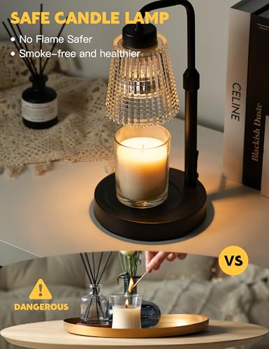 Candle Warmer Lamp with Timer Dimmable. Birthday Gifts for Women Mom. House Warming Gifts New Home Decor. Wax Melt Warmer for Jar Candles with 2 Bulbs