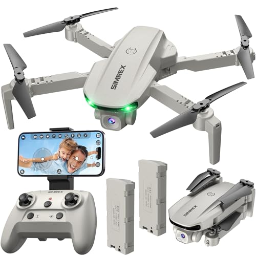 SIMREX Drone With Camera 1080P for Kids And Adults. RC Quadcopter with Altitude Hold. Mini Drone With One Key Start. Waypoint Fly. Headless Mode. 3D Flip. 3 Speeds. Remote Control Drone for Beginners