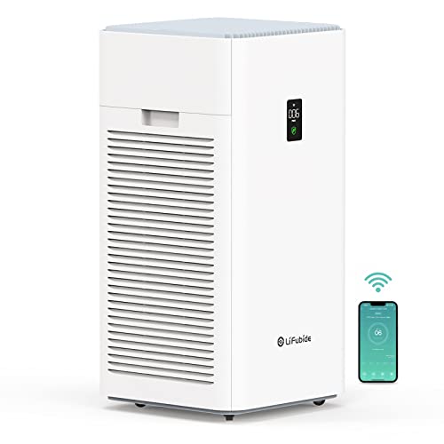 Large Room Air Purifier. H13 True HEPA.4555 Sq.Ft Coverage.24dB Low Noise For Bedroom Air Purifiers.Removal Of 99.99% 0.01 Microns Particles. PM2.5 Monitor(Y1000)