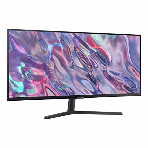 SAMSUNG 34 ViewFinity S50GC Series Ultra-WQHD Monitor. 100Hz. 5ms. HDR10. AMD FreeSync. Eye Care. Borderless Design. PIP. PBP. LS34C502GANXZA. 2023. Black