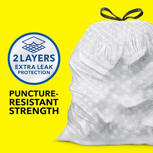 Glad Tall Kitchen Drawstring Trash Bags - Odorshield 13 Gallon White Trash Bag. Febreze Fresh Clean. 110 Count